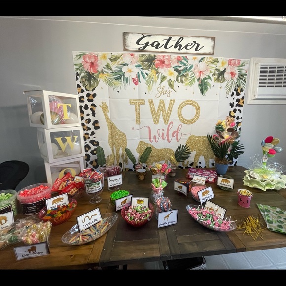 She’s Two Wild Birthday Backdrop - Picture 2 of 3